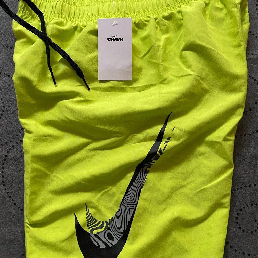 NIKE SWIMMING VOLT YELLOW = ELECTRIC GREEN SHORTS SIZE L MEN NWT $52.00